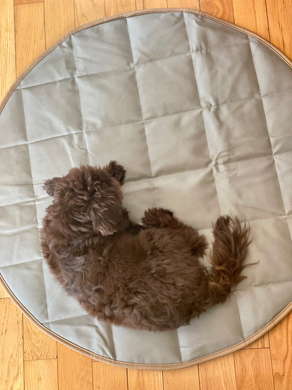 DOG TRAVEL BED | 35'' |  Tan + Gray