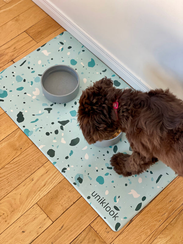 PET FOOD PLACEMAT | TERRAZZO BLUE