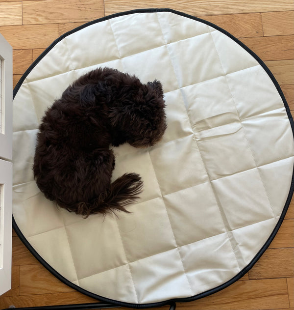 Dog Travel Bed | 35'' |  Black +Cream