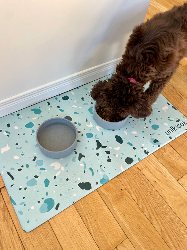 PET FOOD PLACEMAT | TERRAZZO BLUE