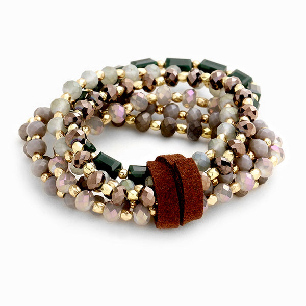 Green | Glass beads | Stretch Bracelet