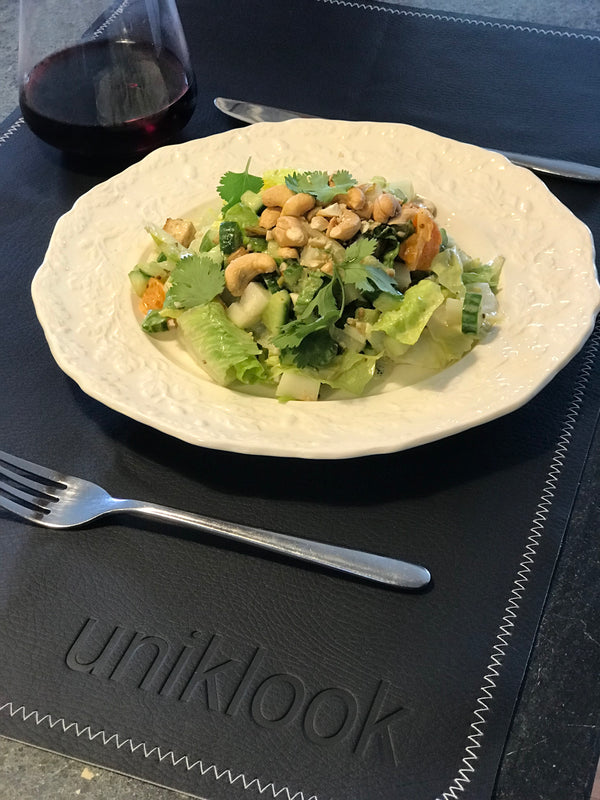 DESK MAT | 16"X30" | BLACK + OFF WHITE