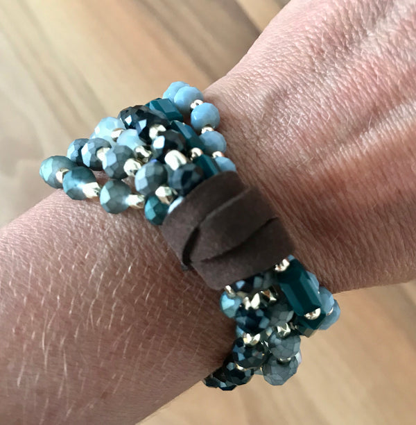 Green | Glass beads | Stretch Bracelet