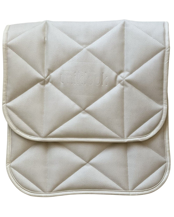 QUILTED LEATHER MAT | CREAM
