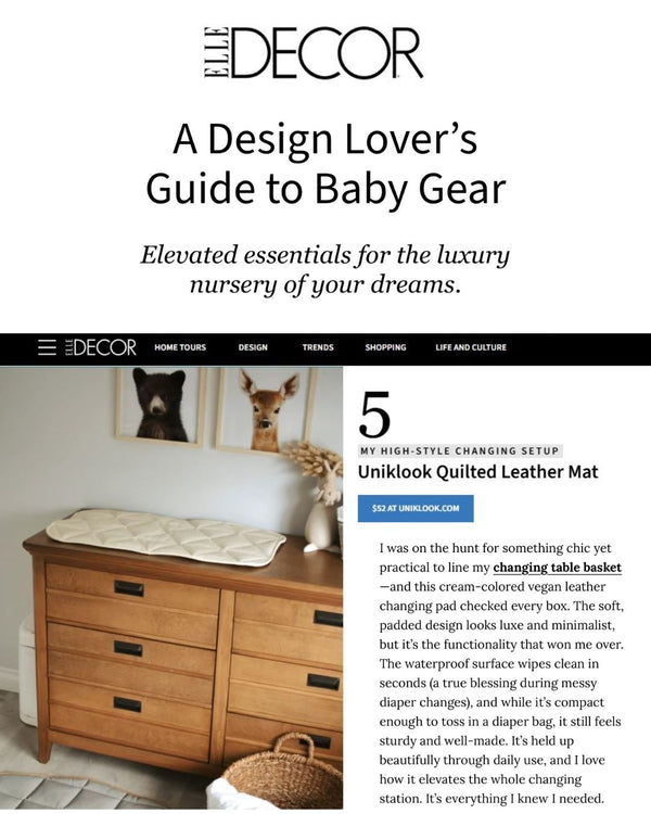 QUILTED LEATHER MAT | CREAM