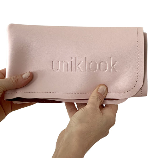 Leather pet food mat | 22"x14" | Pink