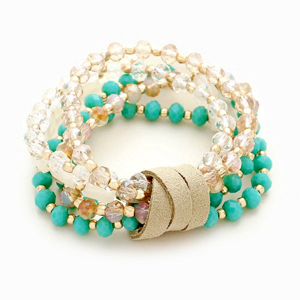 Turquoise | Glass beads | Stretch Bracelet