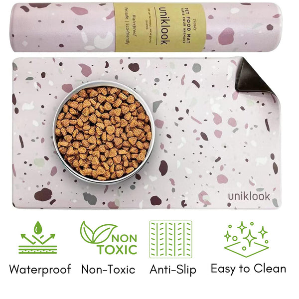 PET FOOD MAT | TERRAZZO PINK