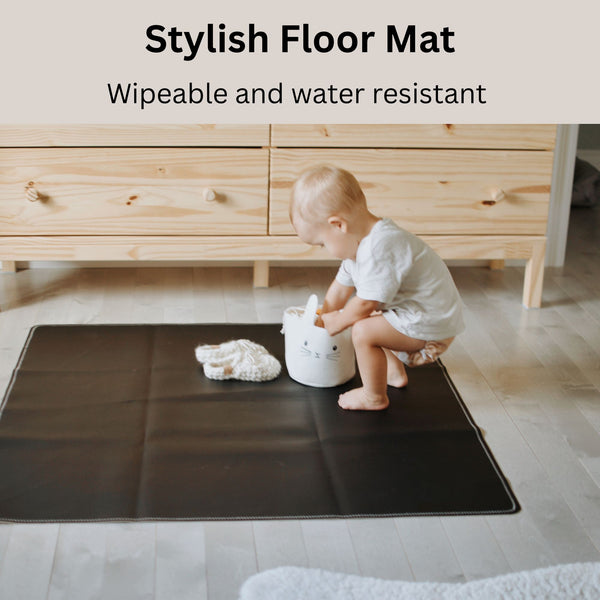 Med mat | 39"x39" | Cream + Black