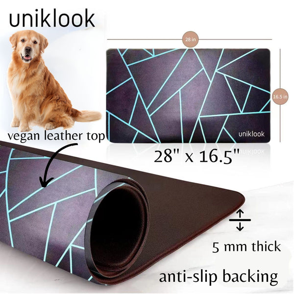 Pet food mat | avant-garde teal