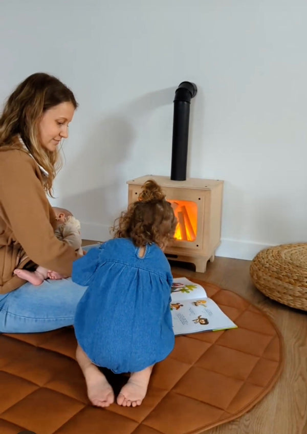 QUILTED VEGAN LEATHER | 47" | PUMPKIN + CREAM