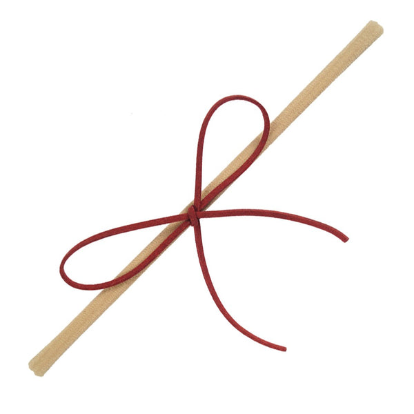 Bandeau boucle de suède pour tête de bébés