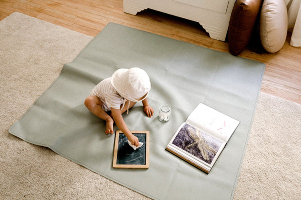 MAXI MAT | 54"X54" | Sage + Dawn blue