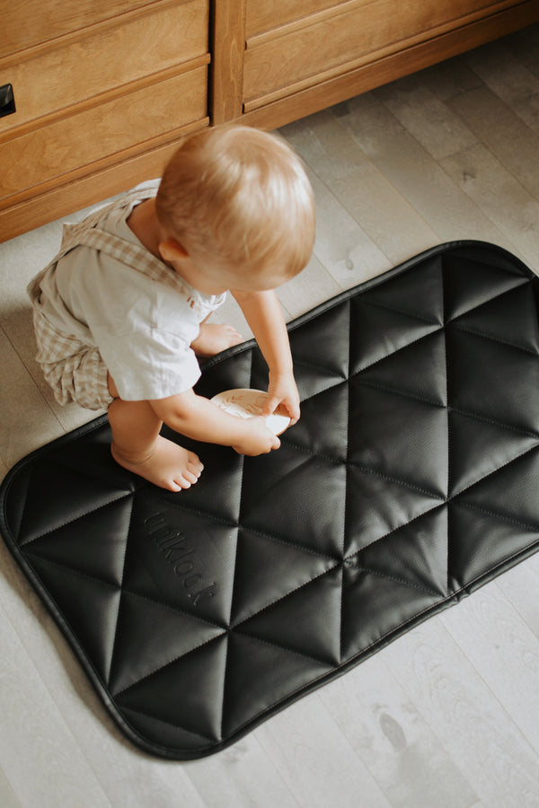 QUILTED MAT | 16"x30" | BLACK
