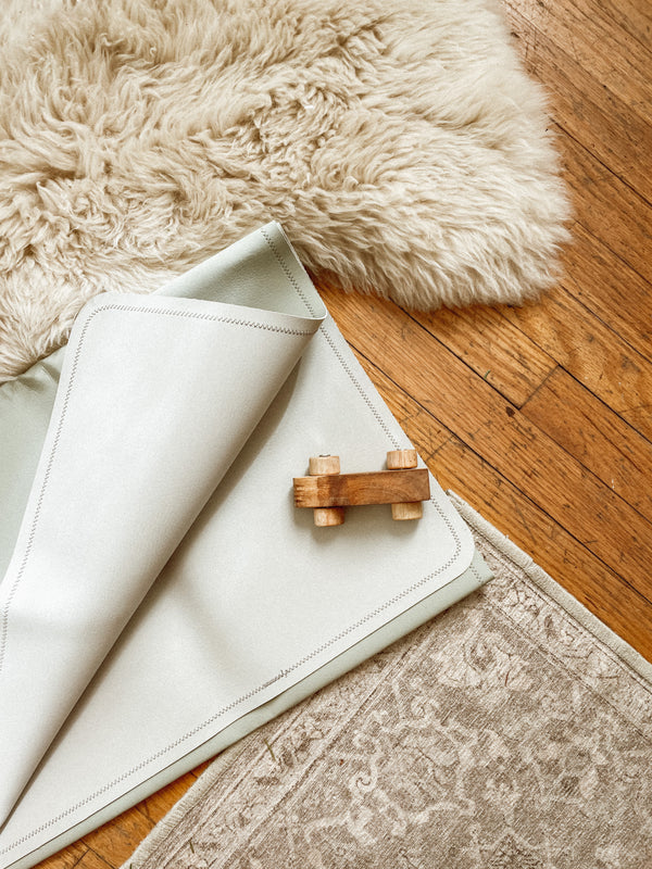 MAXI MAT | 54"X54" | Sage + Dawn blue