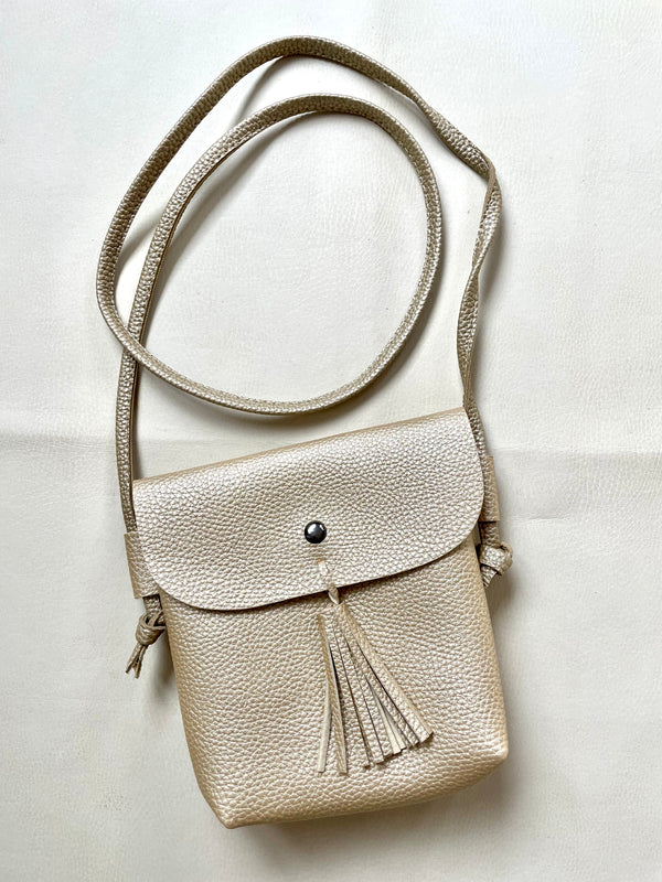 Small vegan leather crossbody bag