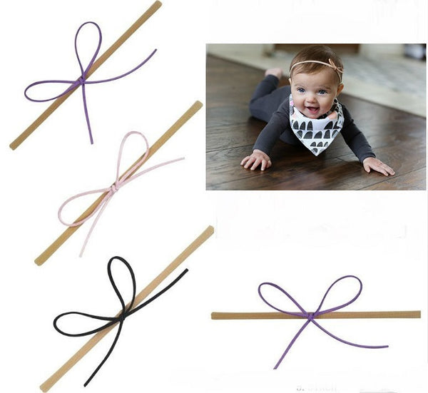 Bandeau boucle de suède pour tête de bébés