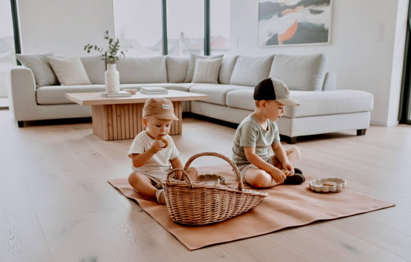 Med mat | 39"x39" | Cream + Terra