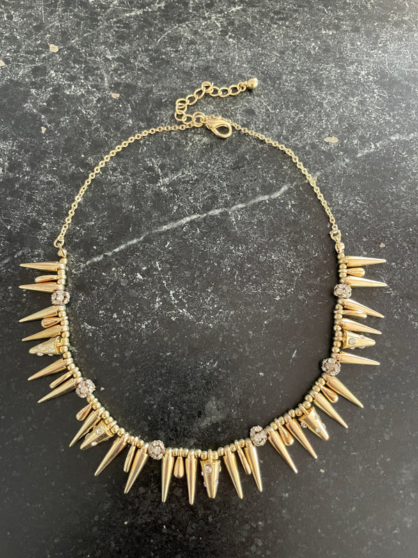 The Rebel Spike Necklace | Edgy Gold Jewelry