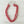 Load image into Gallery viewer, Red beaded necklace on a beige background
