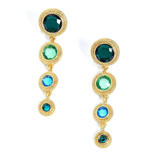 Blue & Green Chandelier Earrings