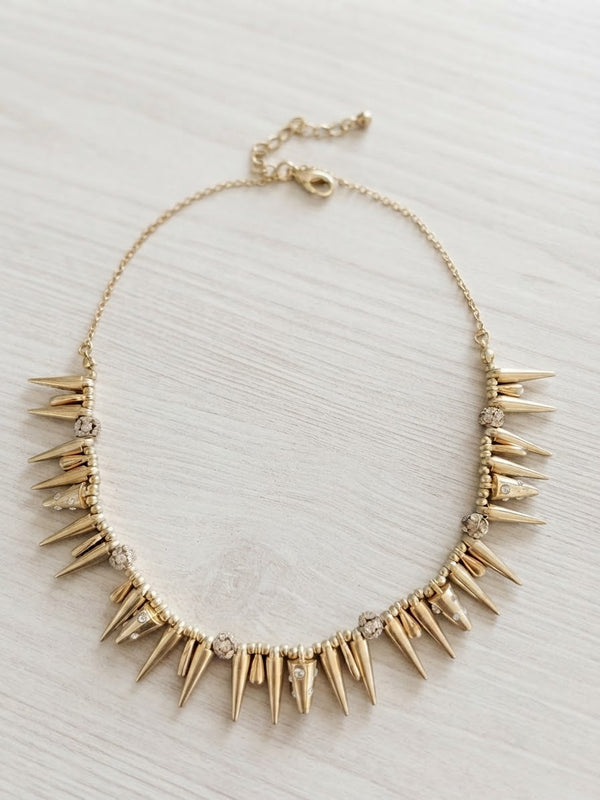 The Rebel Spike Necklace | Edgy Gold Jewelry