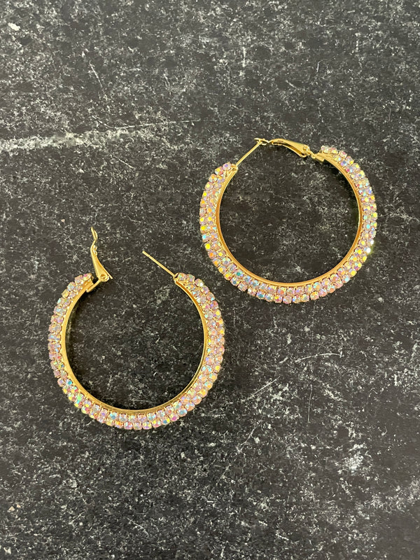Evening Glam Large AB Hoop