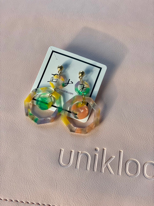 Colorful Acrylic Statement Earrings