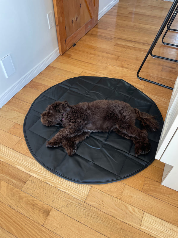 Dog Travel Bed | 35'' |  Black +Cream