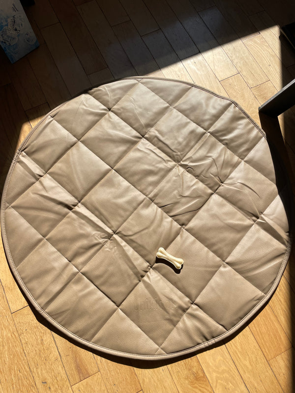 DOG TRAVEL BED | 35'' |  Tan + Gray