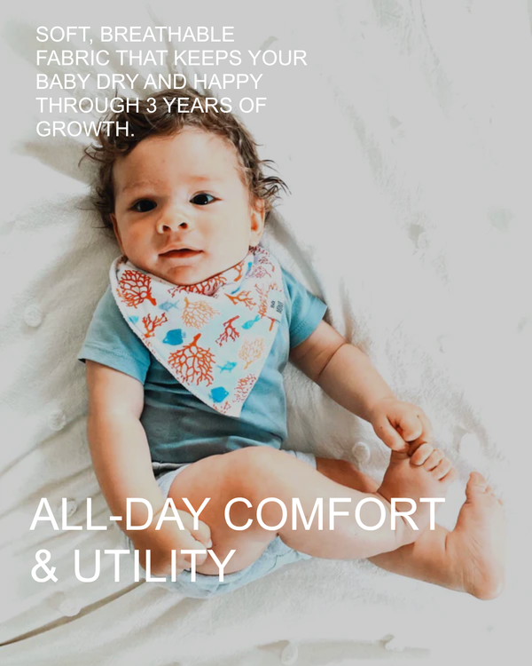 Organic Cotton Bandana Bibs — Endangered Species Print