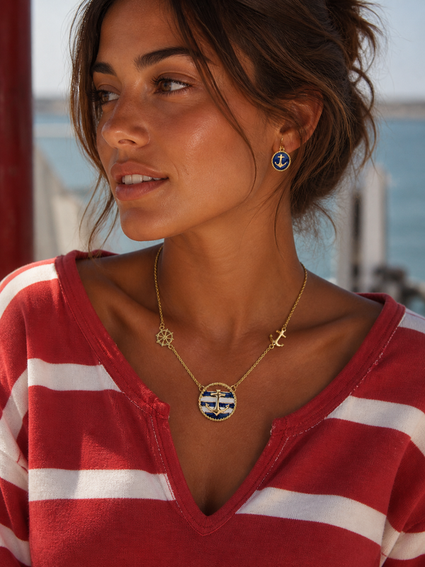 Nautical Vibe Chain Pendant Necklace
