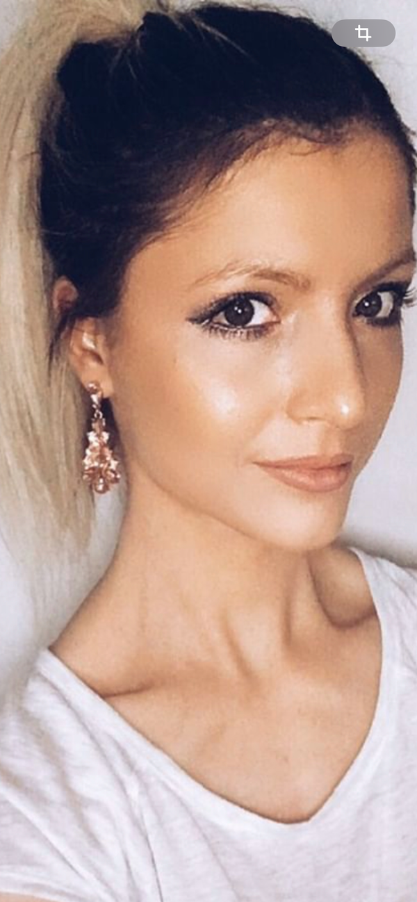 Beige Chandelier Earrings