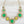 Load image into Gallery viewer, Green + Yellow design medallion statement gold necklace

