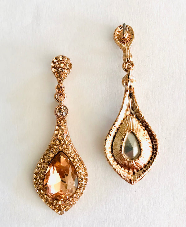 Rose gold chandeliers earrings