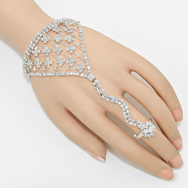 Original floral hand chain worn on hand
