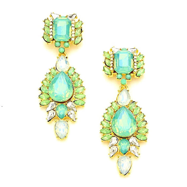 Mint Statement chunky Earrings