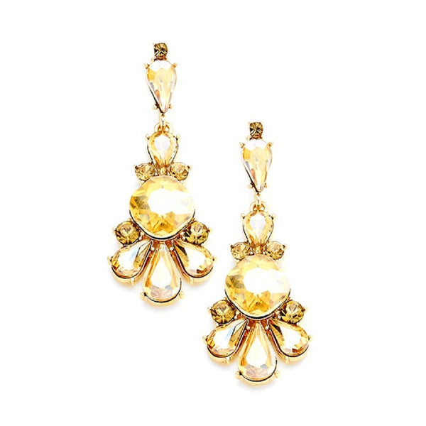 Beige Chandelier Earrings