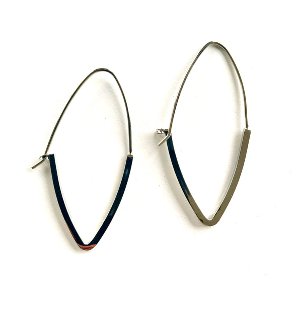 Oval hoops | Silver | Earrings
