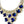 Load image into Gallery viewer, Necklace with blue gemstones on a white background
