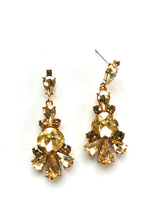 Beige Chandelier Earrings