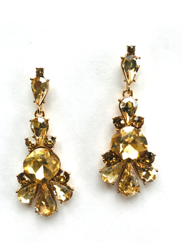 Beige Chandelier Earrings