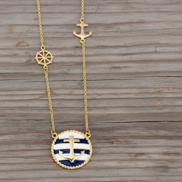 Nautical Vibe Chain Pendant Necklace