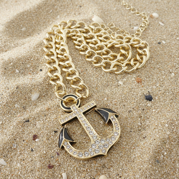 Ivy + Joe for uniklook the anchor pendant necklace in the samd