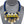 Charger l'image dans la galerie, A statement bib necklace displayed on a gray mannequin bust. The necklace features a thick royal blue braided cord base with gold-tone metal accents, white and yellow geometric beads, and dangling clear faceted crystal drops.

