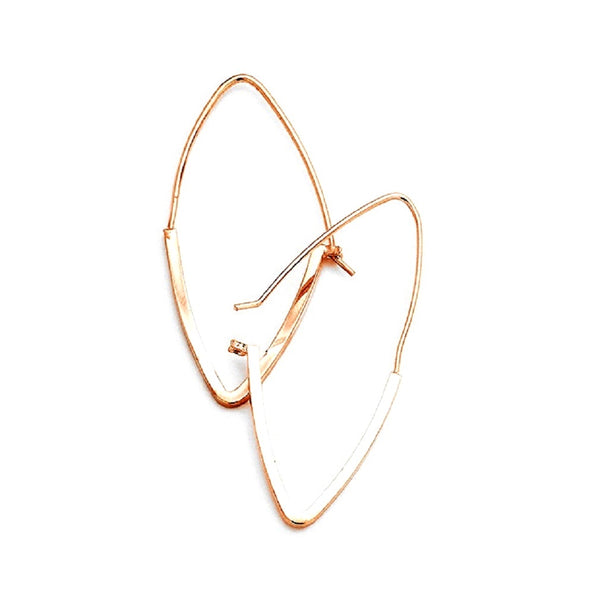 Oval hoops | Rose gold | Earrings