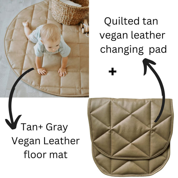 Bundle | Tan + Gray | Floor mat & Changing Pad