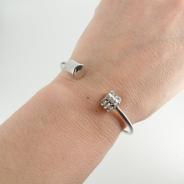 Sleek Silver Cuff Bracelet