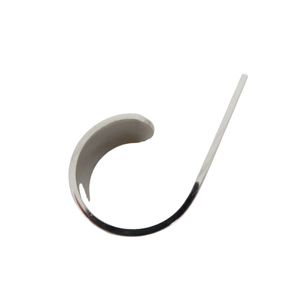 Silver ring on a white background