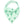 Charger l'image dans la galerie, Mint green bandana with cactus pattern on a white background
